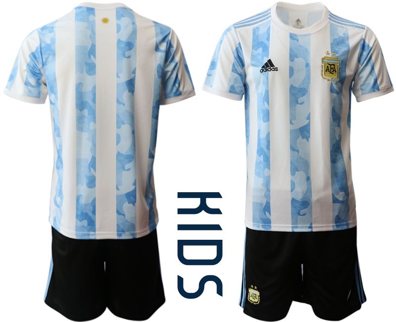 Youth 2020-2021 Season National team Argentina home white Soccer Jersey